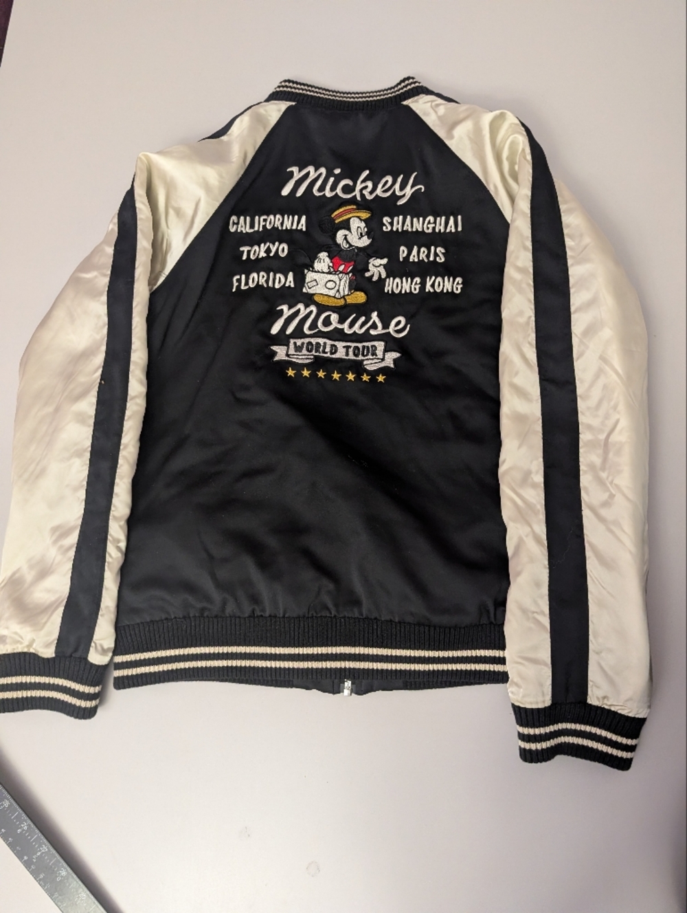 Uniqlo x Disney Black Jacket with Cream Stripe Trim